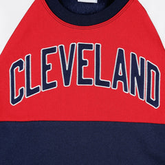 Cleveland Guardians Starter Women's Baseline Raglan Pullover Sweatshirt Navy/Red