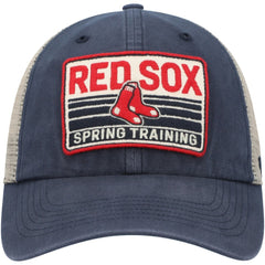 Boston Red Sox Four Stroke Clean Up Trucker Snapback Hat Navy/Tan | 47 brand