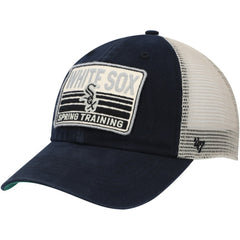 Chicago White Sox Four Stroke Clean Up Trucker Snapback Hat Black/Tan | 47 brand