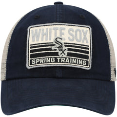 Chicago White Sox Four Stroke Clean Up Trucker Snapback Hat Black/Tan | 47 brand
