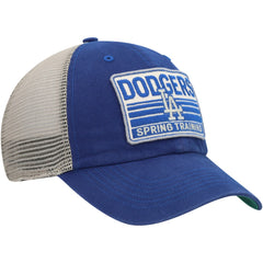 Los Angeles Dodgers Four Stroke Clean Up Trucker Snapback Hat Royal/Tan | 47 brand