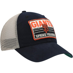 San Francisco Giants Four Stroke Clean Up Trucker Snapback Hat Black/Tan | 47 brand