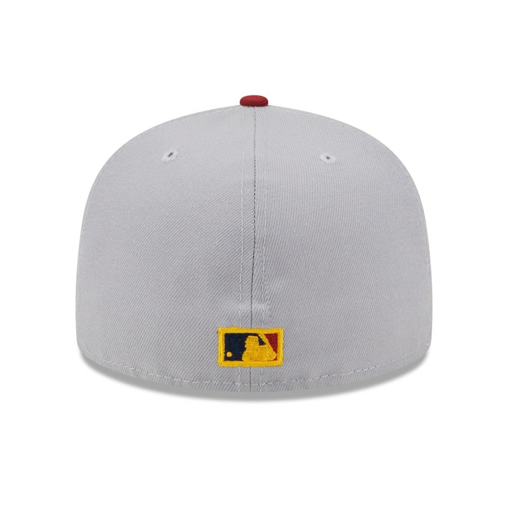 New York Yankees World Series Champions Navy Undervisor 59FIFTY Fitted Hat Gray/Red | New Era