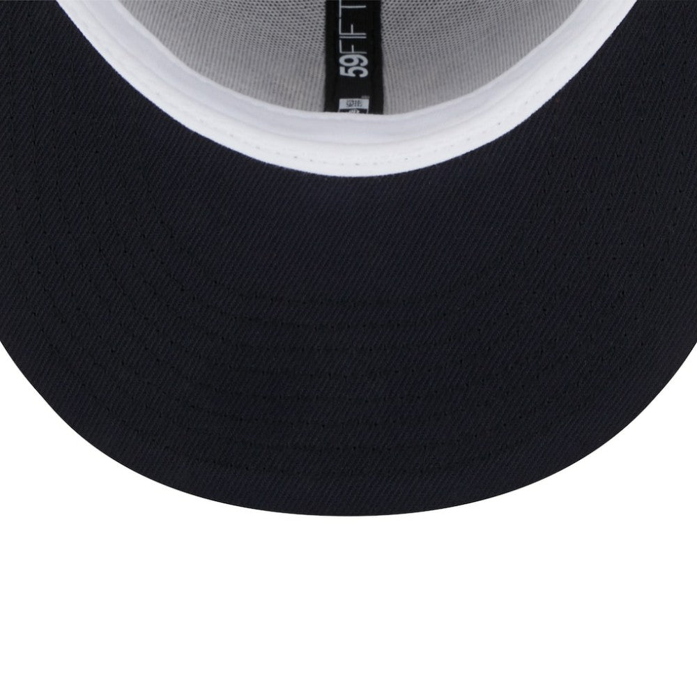 New York Yankees World Series Champions Navy Undervisor 59FIFTY Fitted Hat Gray/Red | New Era