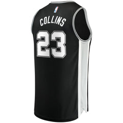 Zach Collins San Antonio Spurs Fast Break Replica Jersey - Icon Edition - Black