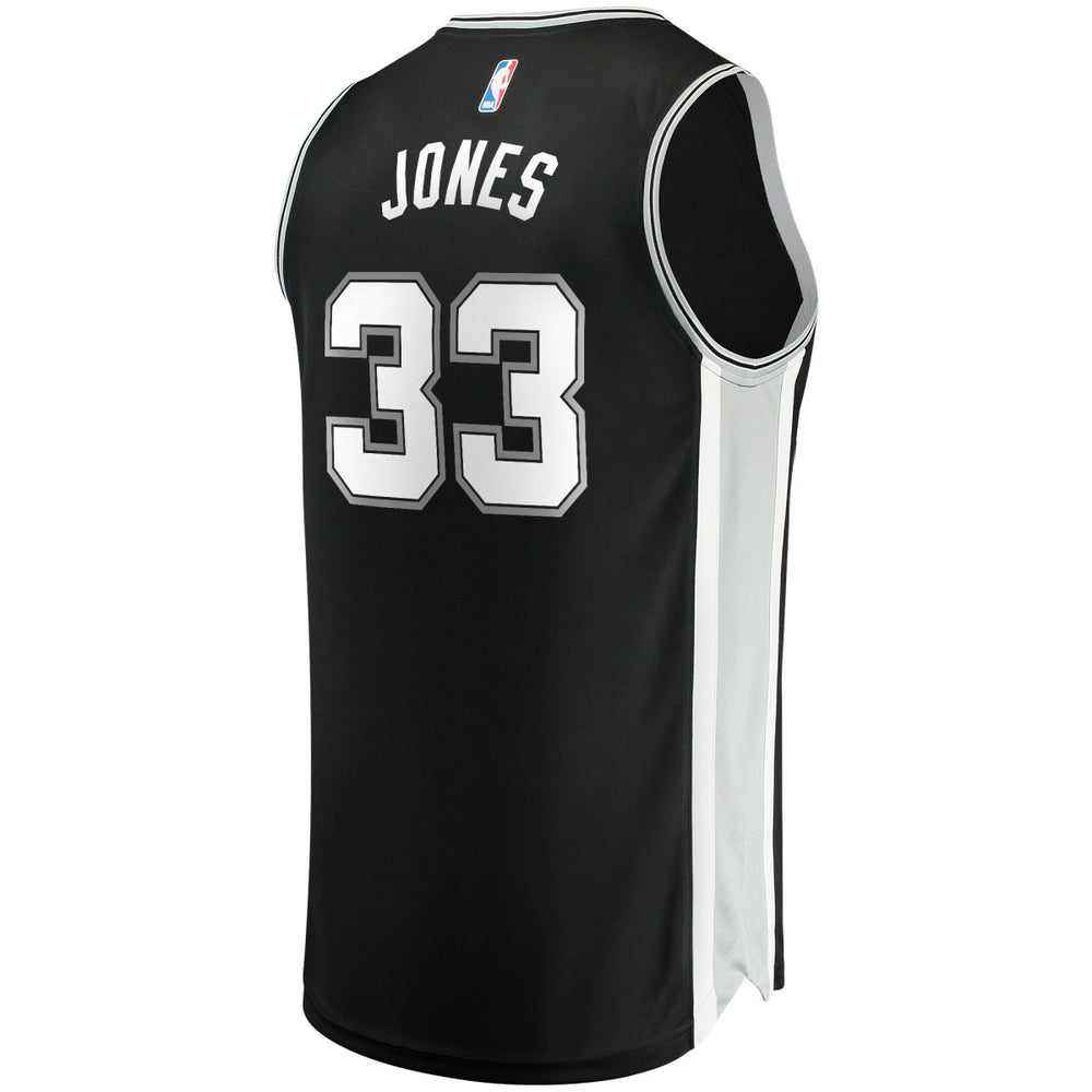 Tre Jones San Antonio Spurs Fast Break Replica Jersey - Icon Edition - Black
