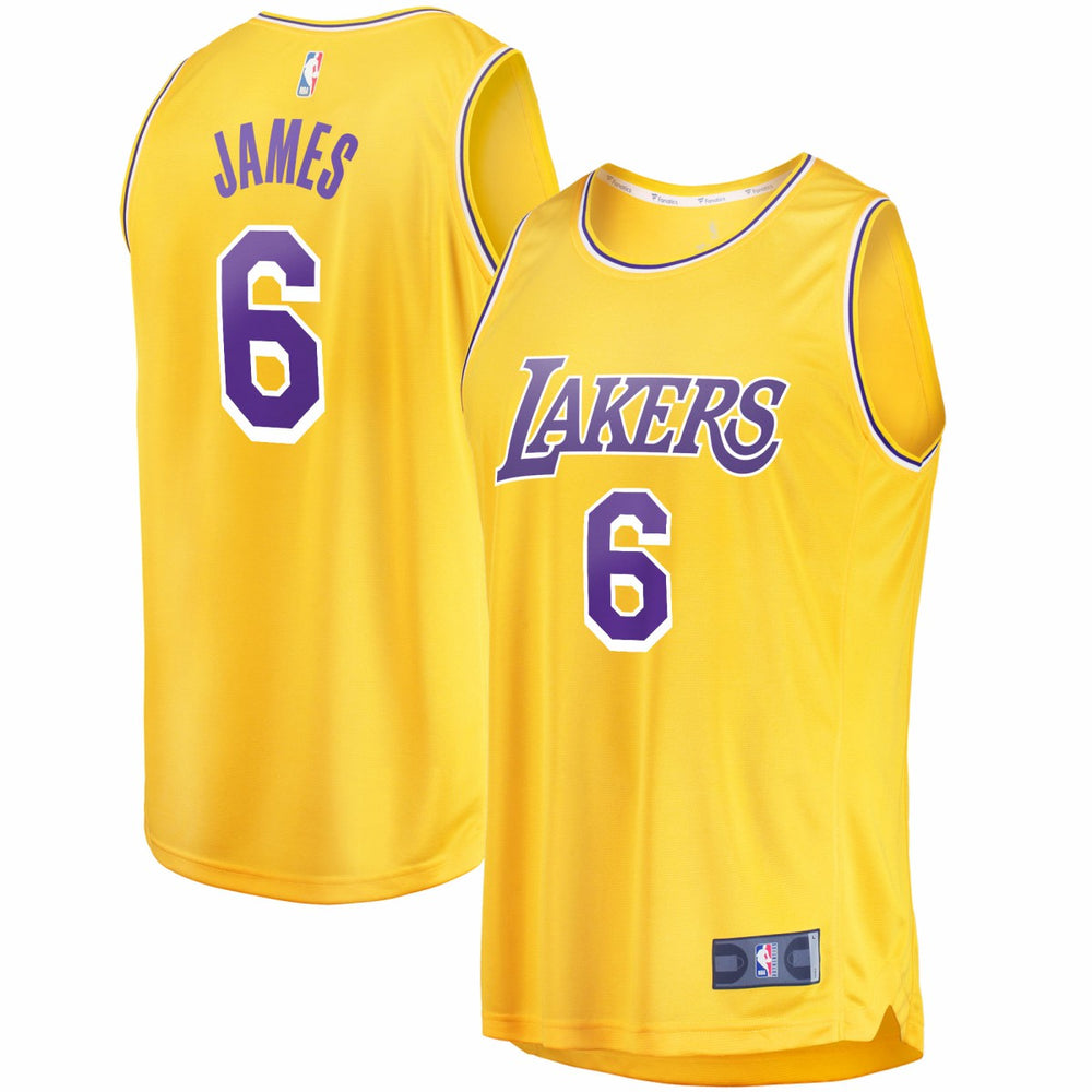 LeBron James Los Angeles Lakers 2021/22 Fast Break Replica Jersey - Icon Edition - Gold