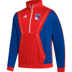 New York Rangers adidas Team Classics Half-Zip Jacket Red