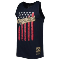 Cleveland Guardians Cooperstown Collection Stars and Stripes Tank Top Navy | Mitchell & Ness