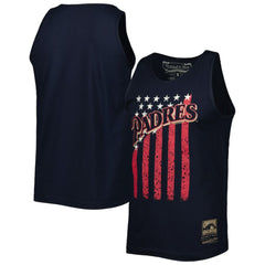 San Diego Padres Cooperstown Collection Stars and Stripes Tank Top Navy | Mitchell & Ness