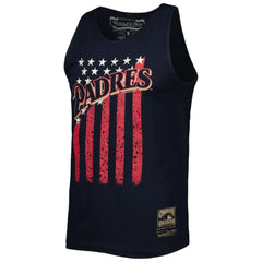 San Diego Padres Cooperstown Collection Stars and Stripes Tank Top Navy | Mitchell & Ness