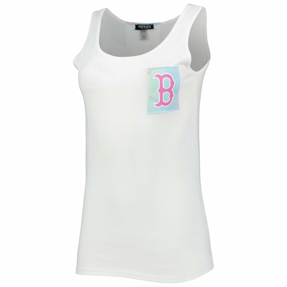 Boston Red Sox Refried Apparel Women's Tie-Dye Tank Top White