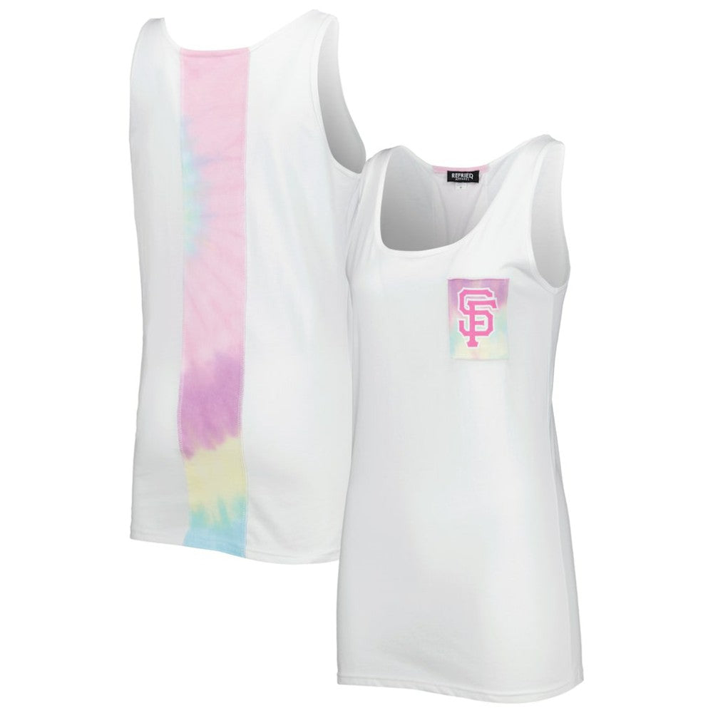 San Francisco Giants Refried Apparel Women's Tie-Dye Tank Top White