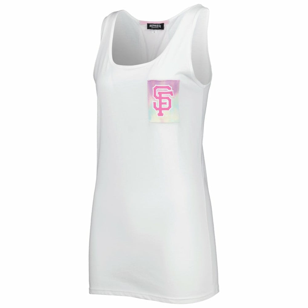San Francisco Giants Refried Apparel Women's Tie-Dye Tank Top White