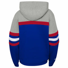 Los Angeles Dodgers Youth Cooperstown Collection Head Coach Pullover Hoodie Heather Gray/Royal | Mitchell & Ness
