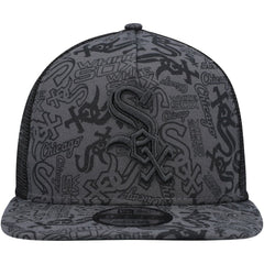 Chicago White Sox Repeat A-Frame 9FIFTY Trucker Snapback Hat Black | New Era
