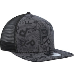 Pittsburgh Pirates Repeat A-Frame 9FIFTY Trucker Snapback Hat Black | New Era