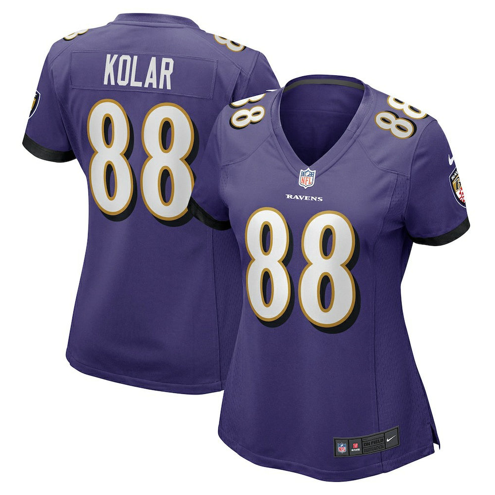 Charlie Kolar Baltimore Ravens Women's Player Game Jersey - Purple