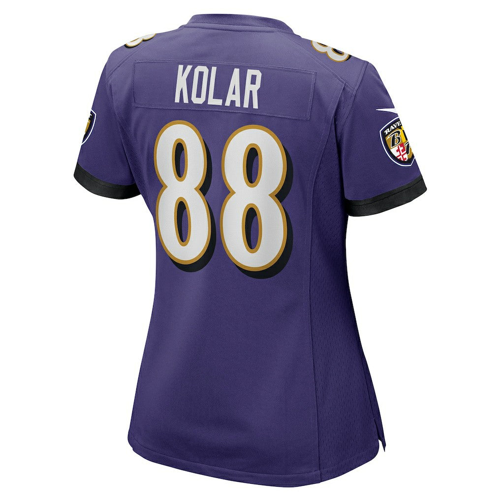 Charlie Kolar Baltimore Ravens Women's Player Game Jersey - Purple