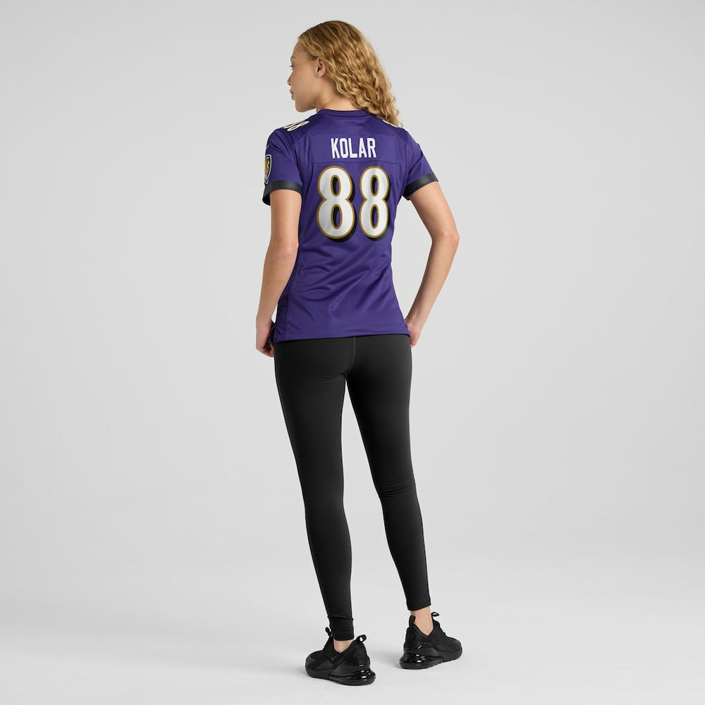 Charlie Kolar Baltimore Ravens Women's Player Game Jersey - Purple