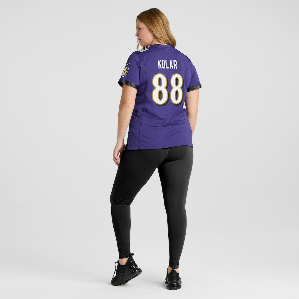Charlie Kolar Baltimore Ravens Women's Player Game Jersey - Purple