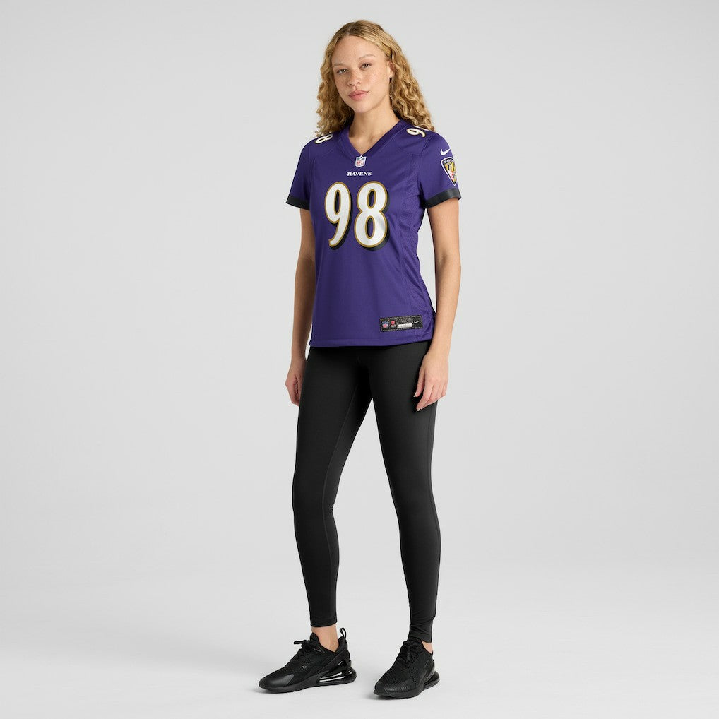 Travis Jones Baltimore Ravens Women's Player Game Jersey - Purple
