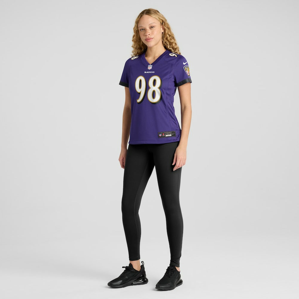 Travis Jones Baltimore Ravens Women's Player Game Jersey - Purple