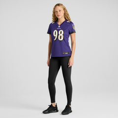 Travis Jones Baltimore Ravens Women's Player Game Jersey - Purple