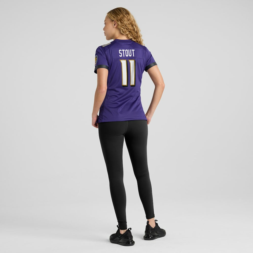 Jordan Stout Baltimore Ravens Women's Player Game Jersey - Purple