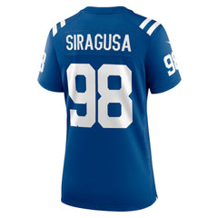 Tony Siragusa Indianapolis Colts Women's Game Retired Player Jersey - Royal