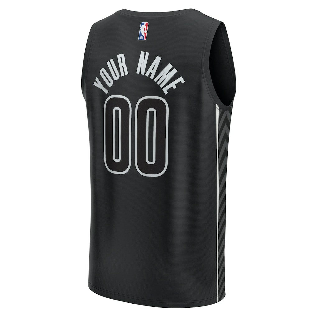 Brooklyn Nets Custom Fast Break Jersey - Statement Edition - Black