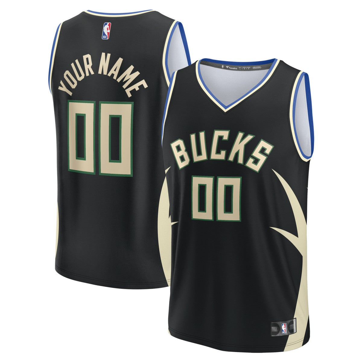Milwaukee Bucks Custom Fast Break Jersey - Statement Edition - Black