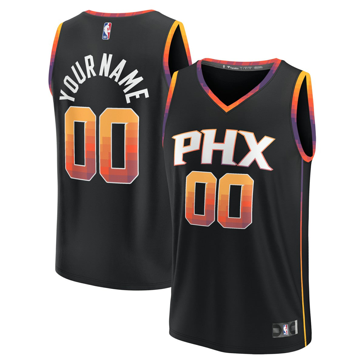 Phoenix Suns Fast Break Custom Replica Jersey - Black - Statement Edition