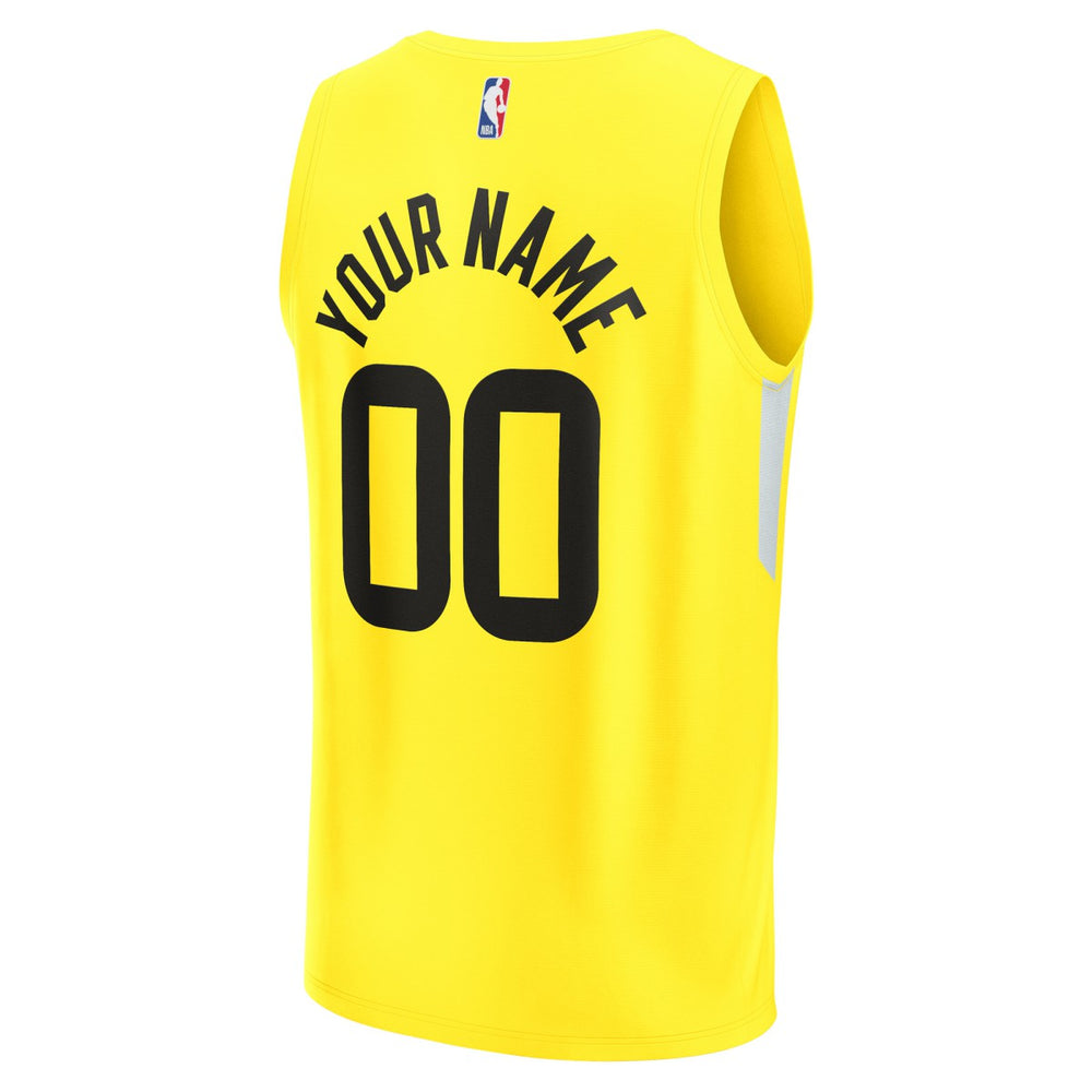 Utah Jazz Youth Fast Break Replica Custom Jersey - Icon Edition - Yellow