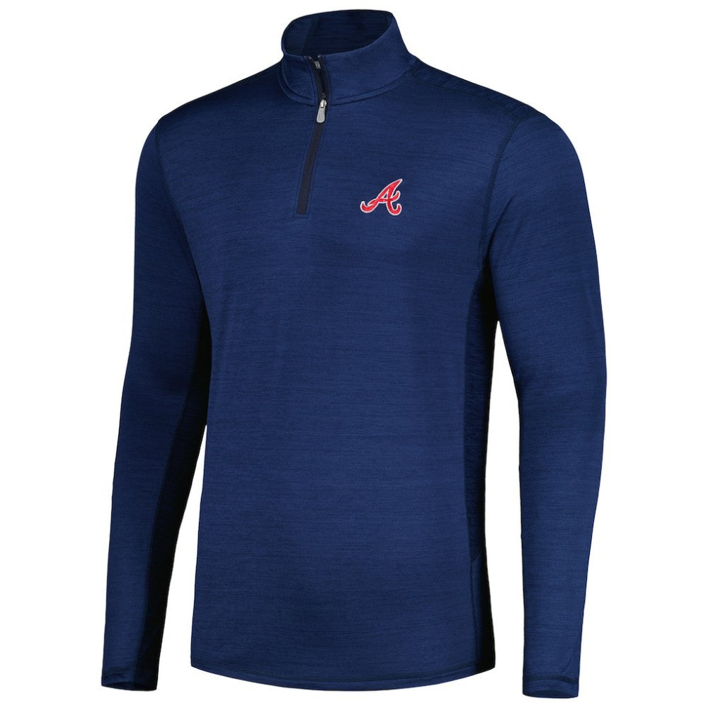 Atlanta Braves Tommy Bahama Delray IslandZone Half-Zip Top Navy