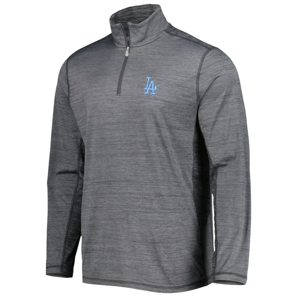 Los Angeles Dodgers Tommy Bahama Delray IslandZone Half-Zip Top Gray