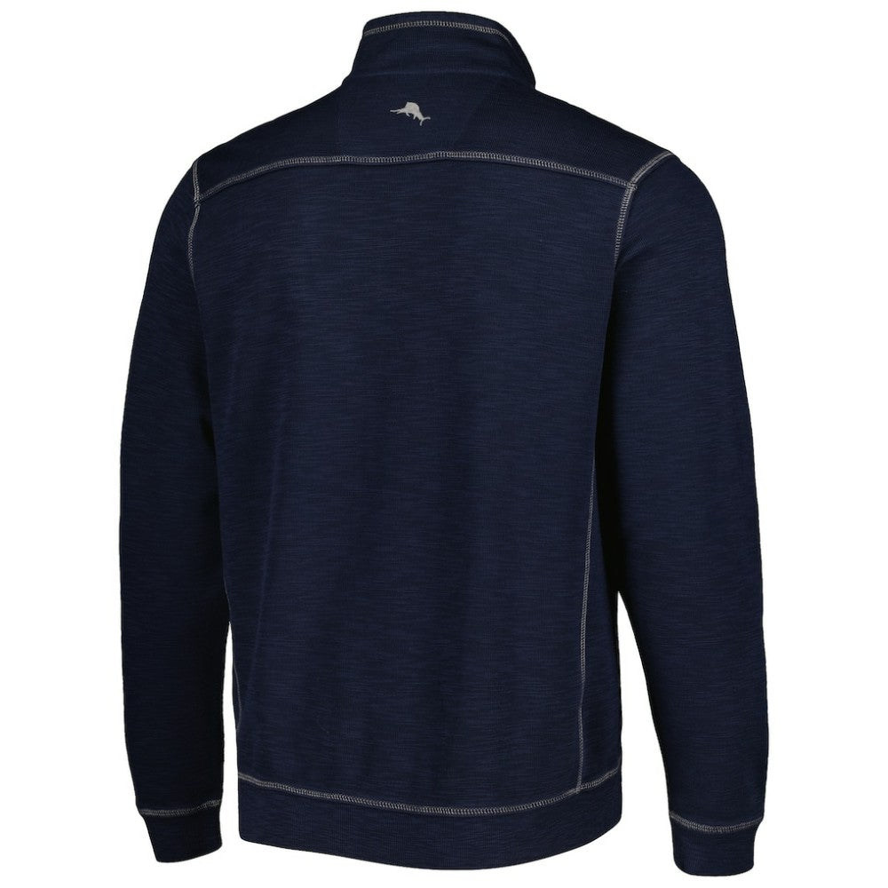 Atlanta Braves Tommy Bahama Tobago Bay Tri-Blend Quarter-Zip Sweatshirt Blue