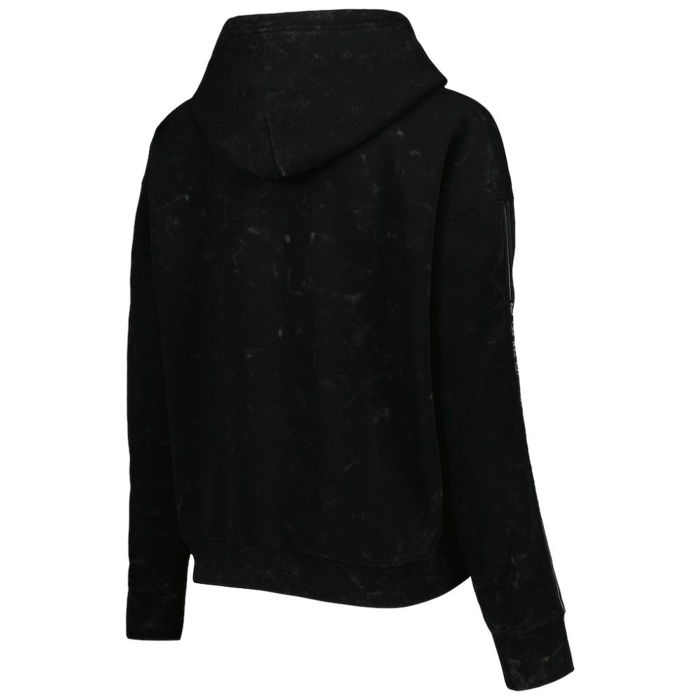 Chicago Cubs The Wild Collective Women's Marble Pullover Hoodie Black