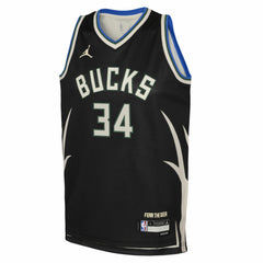 Giannis Antetokounmpo Milwaukee Bucks Jordan Brand Youth Swingman Jersey - Statement Edition - Black discount