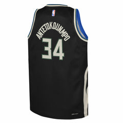 Giannis Antetokounmpo Milwaukee Bucks Jordan Brand Youth Swingman Jersey - Statement Edition - Black discount