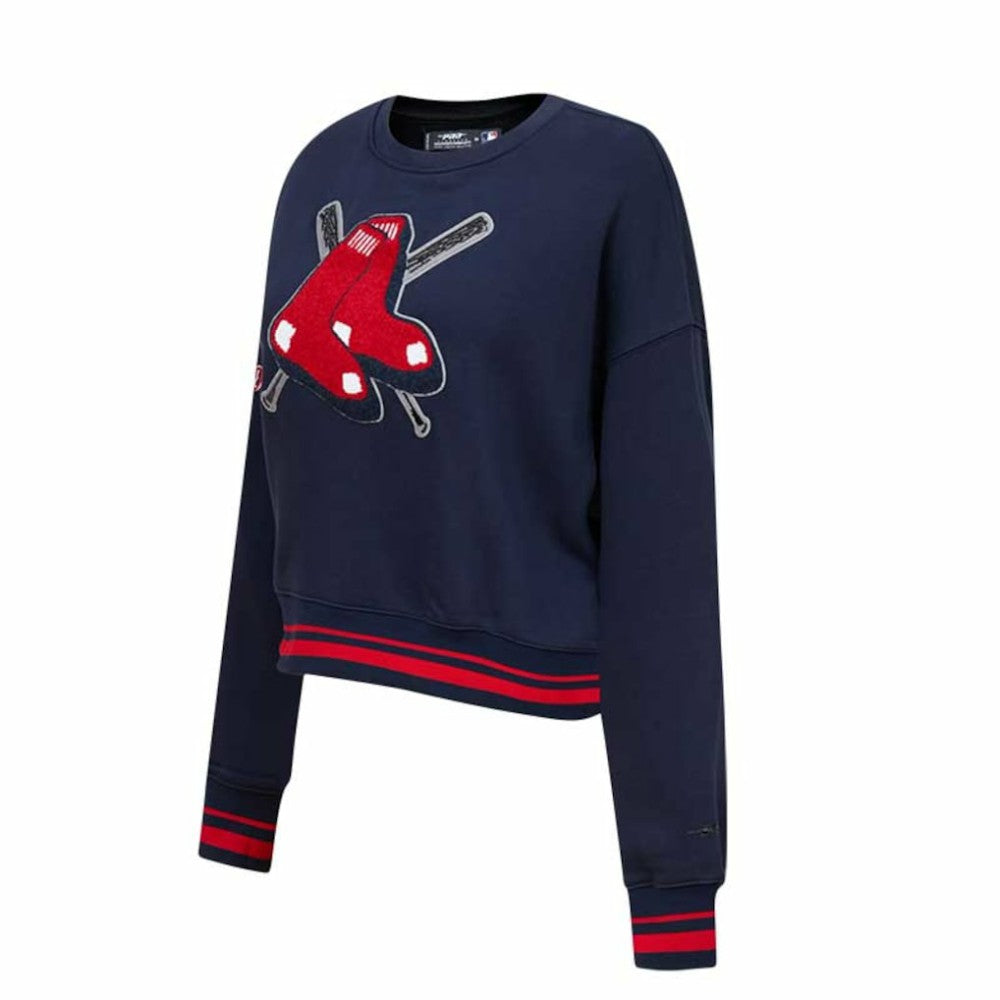 Boston Red Sox Pro Standard Women's Mash Up Pullover Sweatshirt Navy