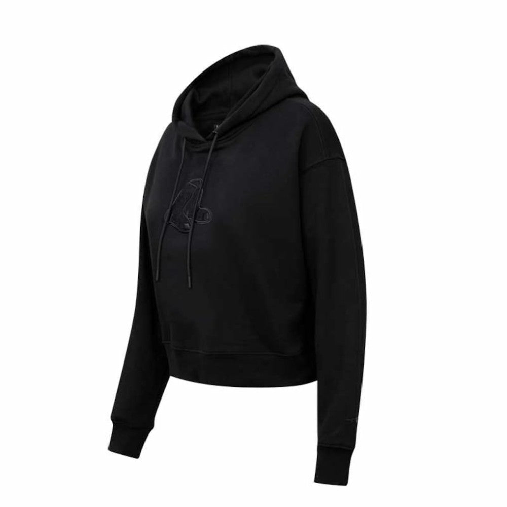 Boston Red Sox Pro Standard Women's Triple Black Cropped Pullover Hoodie