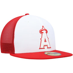 Los Angeles Angels 2023 On-Field Batting Practice 59FIFTY Fitted Hat White/Red | New Era