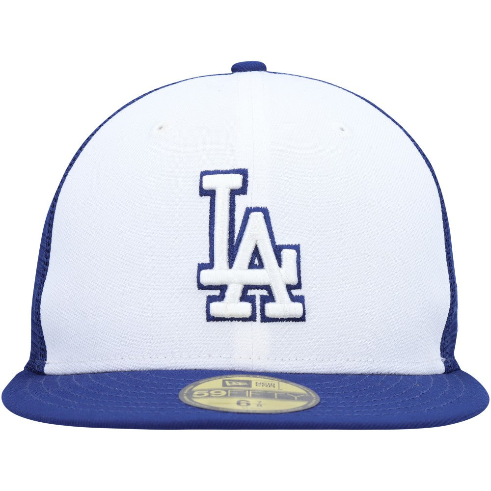 Los Angeles Dodgers 2023 On-Field Batting Practice 59FIFTY Fitted Hat White/Royal | New Era