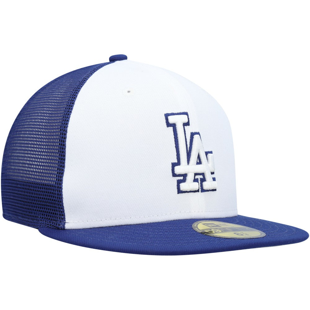 Los Angeles Dodgers 2023 On-Field Batting Practice 59FIFTY Fitted Hat White/Royal | New Era