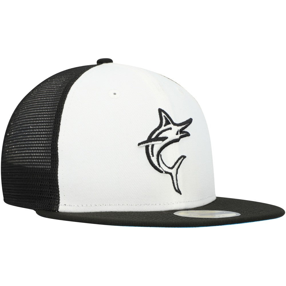 Miami Marlins 2023 On-Field Batting Practice 59FIFTY Fitted Hat White/Black | New Era