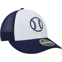Milwaukee Brewers 2023 On-Field Batting Practice Low Profile 59FIFTY Fitted Hat White/Navy | New Era