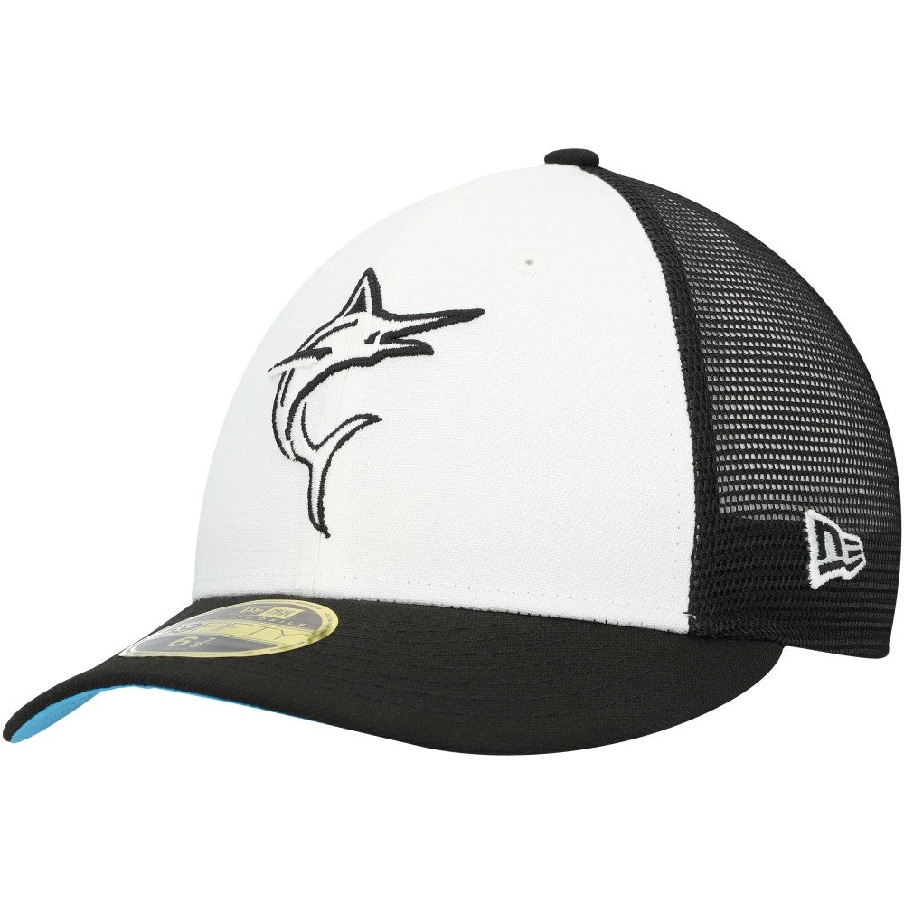 Miami Marlins 2023 On-Field Batting Practice Low Profile 59FIFTY Fitted Hat Black/White | New Era