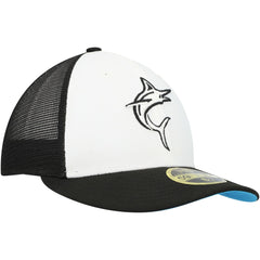Miami Marlins 2023 On-Field Batting Practice Low Profile 59FIFTY Fitted Hat Black/White | New Era
