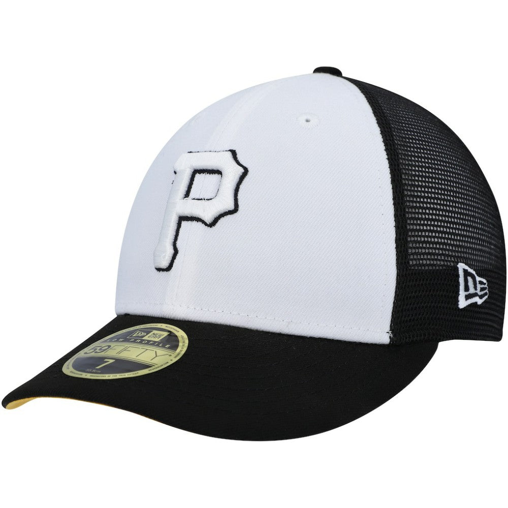 Pittsburgh Pirates 2023 On-Field Batting Practice Low Profile 59FIFTY Fitted Hat White/Black | New Era